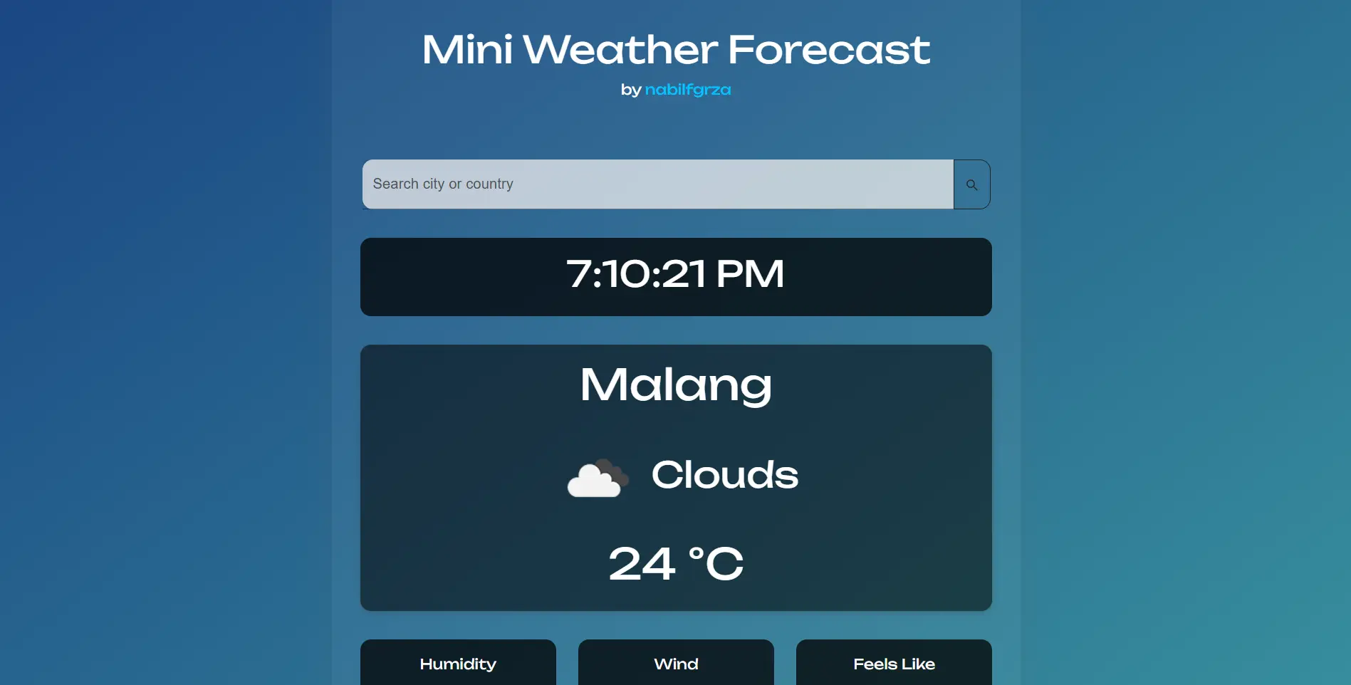 Weather App cover presentation